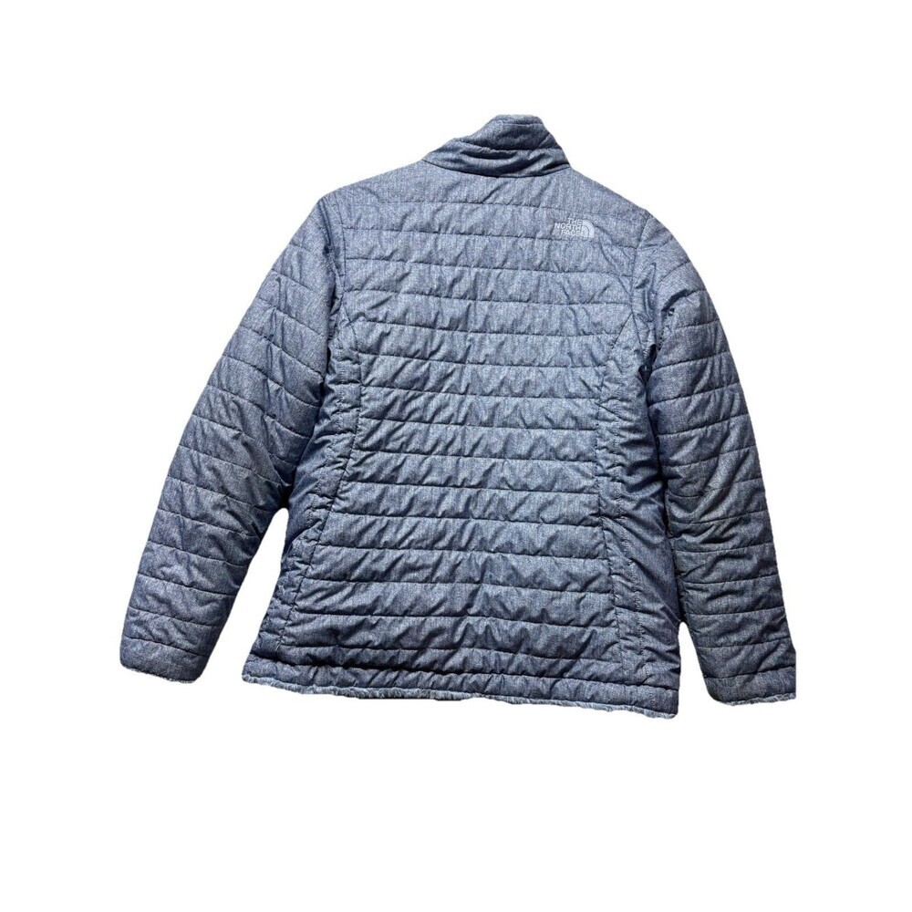 The North Face Jacket Girls XL 18 Blue Reversible Mossbud Swirl Fleece - Picture 4 of 8